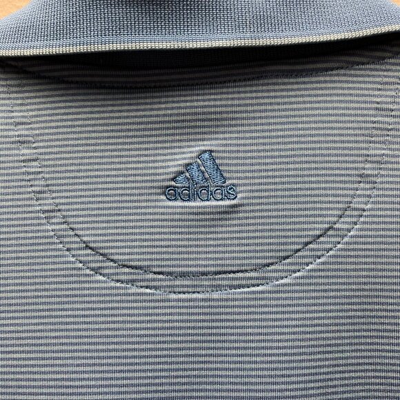 Adidas Women's Golf Climacool Collared Short Sleeve Striped Blue Polo Size XL - Picture 9 of 13